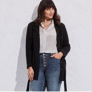 CAbi Jackie Black Belted Cardigan Small